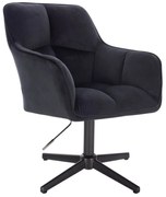 LuxuryForm DESIGN Kreslo AMALFI VELUR na čiernom kríži - čierne