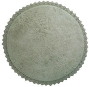 Zelený umývateľný ručne tkaný bavlnený okrúhly koberec ø 110 cm Perla Olive – Nattiot