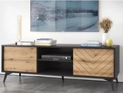 TV skrinka Diamond, čierna/dub%