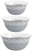 STEFANPLAST Plastová miska Tosca, biely/sivý set 3ks bez veka