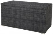 Ratanový úložný box GRANBY tmavosivý 1000L