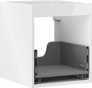Mexen Box-A, závesná skrinka 40 cm, 1 zásuvka, biela lesklá, 91AX0-0400-470-1-00