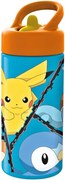 Športová fľaša na pitie Pokémon so slamkou