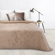 Dekorstudio Zamatový prehoz na posteľ LUIZ6 s lesklým mramorovým vzorom - béžový Rozmer prehozu (šírka x dĺžka): 170x210cm