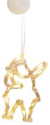 ACA Lighting LED Vianočné santa do okna, teplá biela farba, IP20, 3xAAA, prísavka