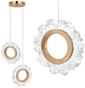 Toolight Toolight, LED závesné osvetlenie 2x21cm, 10W, 3000K, LHJ103-2CP, ružové zlato, OSW-60048