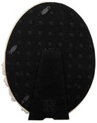 Púdrový oválny fotorámik zdobený kvetmi - 15*2*19 cm / 10*15 cm