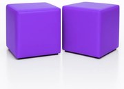 Sedací vak taburetka kocka fialová EMI
