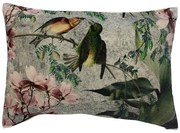 Veľký zamatový vankúš s vtáčiky na vetvičke - 40 * 60 * 15cm