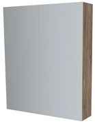 Mereo, Mereo Kúpeľňová zrkadlová skrinka 60 cm, galerka, 2 x dvierka, Multidecor, Dark Rockford Hic, MER-CN798G62DRH1