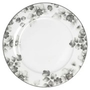 Dezertné porcelánové taniere v bielej a svetlosivej farbe v súprave 6 ks ø 19 cm Foliage gray – Villa Altachiara