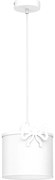 Detský luster na lanku SWEET 1xE27/15W/230V biela/mašle