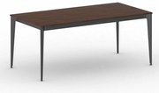 Rokovací kancelársky stôl PRIMO ACTION, 180x90 cm, čierna podnož, orech