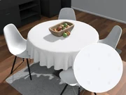 Biante Teflónový okrúhly obrus TF-084 Obdĺžničky na bielom Ø 40 cm