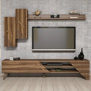 Obývacia stena Beril 180 cm tmavohnedá