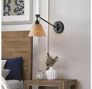 Hinkley HK-ARTI-1W-BK-NR-Bodové nástenné svietidlo ARTI 1xE27/60W/230V čierna/hnedá