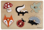Drevené vkladacie puzzle (počet dielikov 6) Forest – Kindsgut