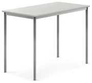 Stôl SONITUS, 1200x700x900 mm, HPL - šedá, strieborná