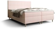 Manželská posteľ  Boxspring 140 cm Flu (svetloružová) (s matracom a úložným priestorom). Vlastná spoľahlivá doprava až k Vám domov. 1046539
