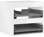 Mexen Box-A, závesná skrinka 50 cm, 2 zásuvky, biela lesklá, 91AX0-0500-470-2-00