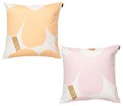 Obliečka na vankúš Unikko 50x50, 2ks / ružová a marhuľová