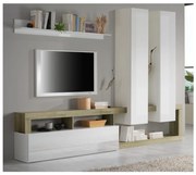 Obývacia stena LENOR biela/hnedá