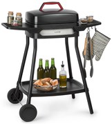 Klarstein Gatsby, elektrický gril, 2000 W, nepriľnavá grilovacia plocha, bočné stolíky, čierny