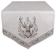 Béžový bavlnený behúň s jeleňami Gentle Wilderness - 50*160 cm