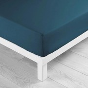 Modrá napínacia bavlnená plachta 160x200 cm Lina – douceur d'intérieur