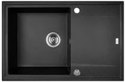 Laveo Megalo, 1-komorový granitový drez 780x500x185 mm, čierna, LAV-SBE_711T