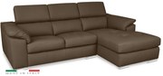 Kožená rohová sedacia súprava LOREN II, pravá, hnedá (madras - 111 bark)