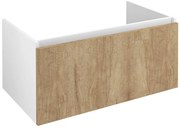 Sapho Sapho, LOREA umývadlová skrinka 90x44x51,2cm, 1x zásuvka, dub alabama/biela matná, LE090-2231