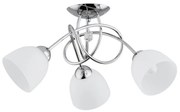 Prisadený luster MODENA 3xE27/60W/230V chróm/biela