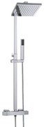 Gamma Cube, sprchová sada s dažďovou a ručnou sprchovou hlavicou, chrómová, GMA-BCEZNT-CH