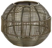 Bronzový antik kovový svietnik Pílka - Ø 17*14 cm