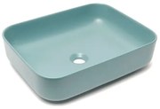Umývadlo na dosku SAT Infinitio 50x39 cm zelená mat bez prepadu SATINF5039LGEM