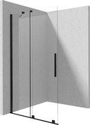 Deante Sprchová zastena Walk-in Prizma, posuvná - KTJ N34R 140 cm, čierna - bez vaničky