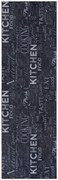 Hanse Home, Koberec behúň Cook & Clean 105731 Black White, 50x150, čierna, čiernobiela, kuchyňa