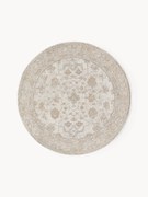Okrúhly ženilkový koberec Loire, ručne tkaný