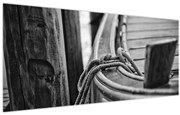 Obraz - Priviazaná loď (120x50 cm)