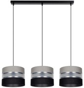 Luster na lanku CORAL 3xE27/60W/230V čiernošedá