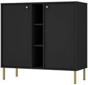 Komoda Tokyo 2 2D čierny grafit 822