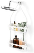 Biela závesná plastová kúpeľňová polička Flex – Umbra