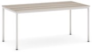 Jedálenský stôl, 1600 x 800 mm, sivá podnož, dub prírodný