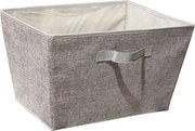 Úložný box 30x30x30 cm, svetlo šedý textil%