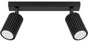 Sollux SL.1580 - Bodové svietidlo KARBON 2xGU10/10W/230V čierna