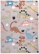 Detský kusový koberec Fun Dino beige, 80x150, viacfarebná, detská izba, Dywany Łuszczów