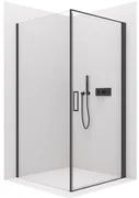 Cerano Porte, 1-krídlový sprchovací kút 90x100 cm, 8mm číre sklo, čierny profil, CER-CER-413582