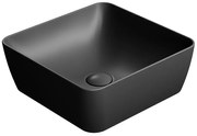GSI GSI, SAND keramické umývadlo na dosku 38x38 cm, čierna matná, 903826
