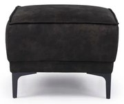 Antracitový taburet z imitácie kože Copenhagen – Scandic